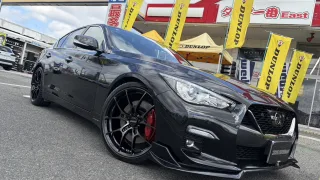 日産スカイラインセダンV37にRAYSボルクレーシングG025LTDを装着！